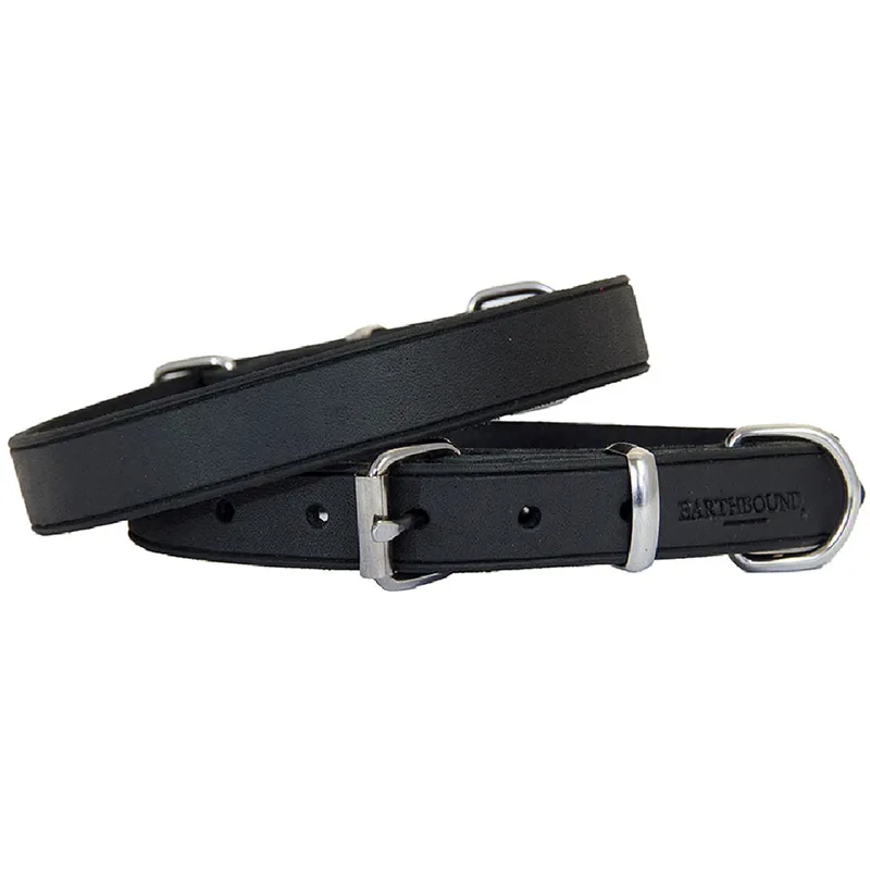 Earthbound Soft Country Leather Collar in Black